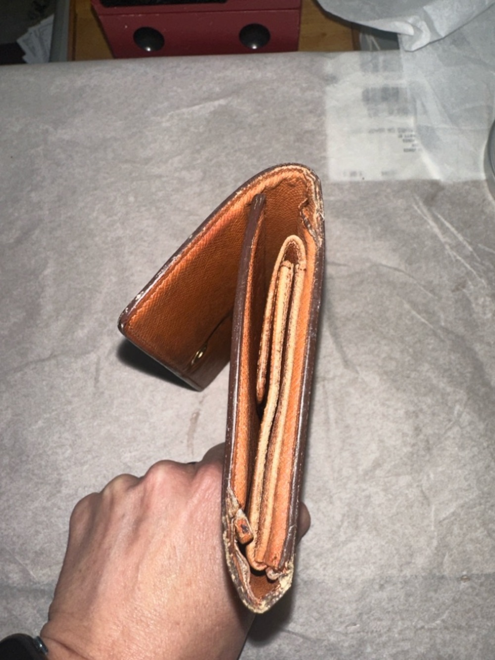 Louis Vuitton Brown and Gold Monogram Wallet - Picture 9 of 14